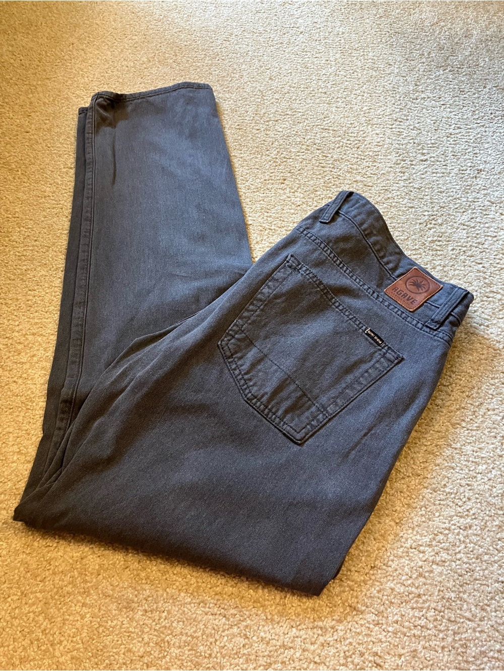 AGAVE DENIM Rocker Classic Taper Gray Wash Denim Jeans